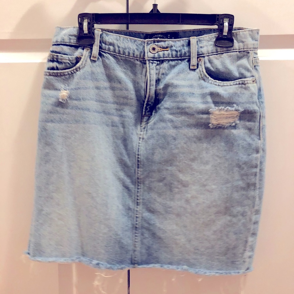 Lucky Brand Pencil Distressed Skirt